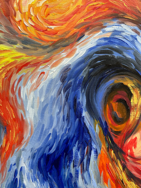 The girl with the magic hair (100cm x 80cm)