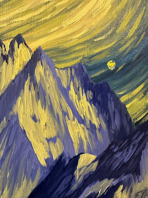 Die stille der Nordlichter (100cm x 70cm)